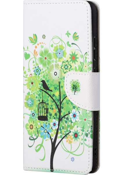 Şık Desen Baskı Telefon Kılıf Anti-Güz Çapraz Doku Pu Deri Cüzdan Kapağı Stand Boyu Xiaomi Redmi Note 12 Pro 4g/11 Pro 4g (Mediatek)/note 11 Pro 5g (Qualcomm) -Kreen Tree (Yurt Dışından)