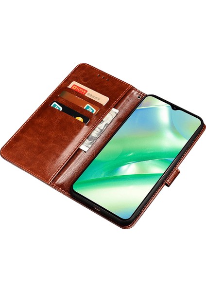 Xiaomi Redmi Için Note 12 Pro 4g/note 11 Pro 5g (Qualcomm)/11 Pro 4g (Mediatek) Deri Kılıf Stand Cüzdan Telefon Kapak-Brown (Yurt Dışından) fırsatları