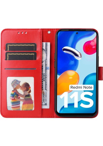 Xiaomi Redmi Için Note 11 4g (Qualcomm)/not 11S 4g Pu Deri Ayçiçeği Basılı Baskılı Kılıf Manyetik Toka Telefon Stand Cüzdan Kapak-Kırmızı (Yurt Dışından) fiyatları