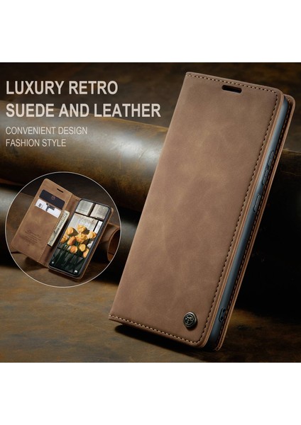 Xiaomi 12 5G/12X 5G/12S 5g Için Ön Çizgiye Telefon Kasası Kabuğu, Otomatik Absorbed Pu Deri Cüzdan Katlanabilir Stand Telefon Kapak-Kahverengi (Yurt Dışından) fırsatları