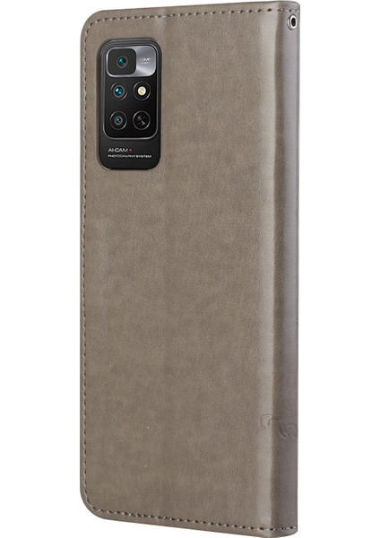 Xiaomi Için Redmi Note 11 4g (Qualcomm)/redmi Note 11S 4g Kelebek Çiçek Baskılı Pu Deri Cüzdan Kılıf Standı Manyetik Kapatma Şok Geçirmez Telefon Kapağı Kayışlı Gri (Yurt Dışından) indirimleri