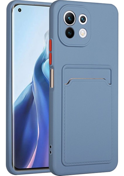 Xiaomi Mi 11 Lite 4g /5g /11 Lite 5g Ne-Blue Için Kart Yuvası ile Yumuşak Tpu Telefon Kılıfı Koruyucu Kapak (Yurt Dışından)