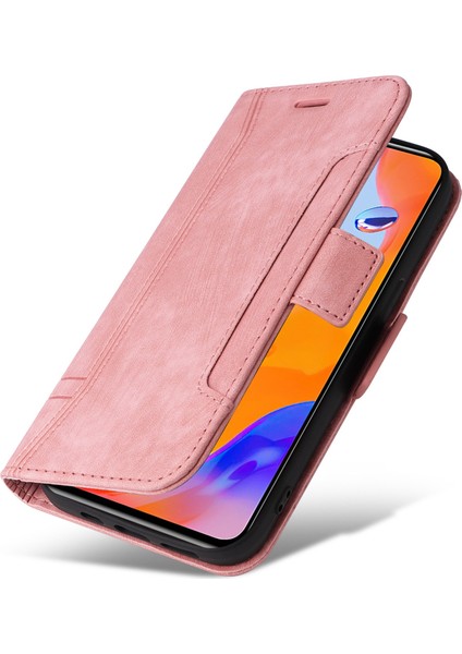 Xiaomi Redmi Için Note 12 Pro 4g/11 Pro 4g (Mediatek)/note 11 Pro 5g (Qualcomm)/note 11E Pro 5g Pu Deri Dikiş Dikiş Hattı Telefon Kılıfı Stand Kapak Pembe (Yurt Dışından) indirimleri