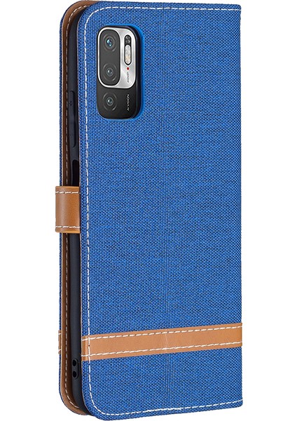 Xiaomi Redmi Için Note 10 5g/poco M3 Pro 4g/poco M3 Pro 5g Kot Pantolon Ekleme Deri Cüzdan Standı Telefon Kapağı-Baby Mavi (Yurt Dışından) indirimleri