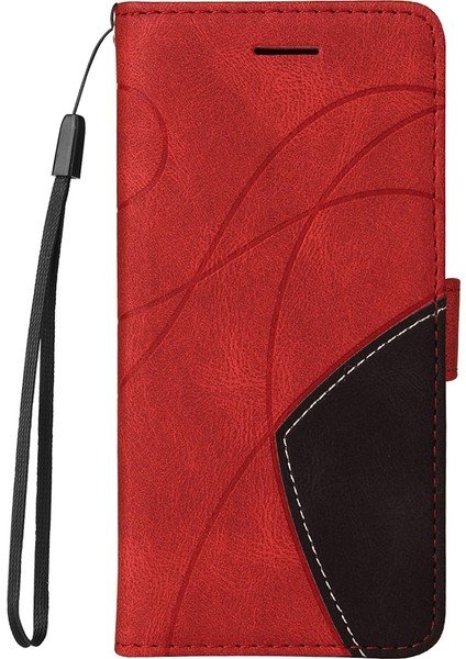 Iki Renkli Ekleme Tarzı Deri Cüzdan Telefon Kapağı Xiaomi Mi 11 Lite 4g /5g /11 Lite 5g Ne-Kırmızı (Yurt Dışından) fiyatları