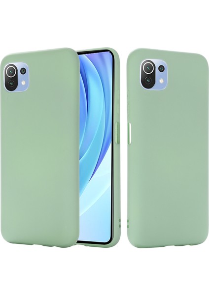 Sıvı Silikon Telefon Koruyucu Kapak Kılıfı Kılıf Kabuğu Xiaomi Mi 11 Lite 4g/5g/11 Lite 5g Ne-Yeşi (Yurt Dışından) modelleri