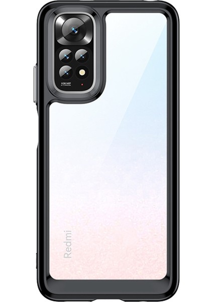 Xiaomi Redmi Için Note 11 4g (Qualcomm)/not 11S 4g Şok Emilim Tpu+Akrilik Hibrit Kılıf, Bağımsız Pc Düğmeleri Koruyucu Telefon Kapak Black (Yurt Dışından)