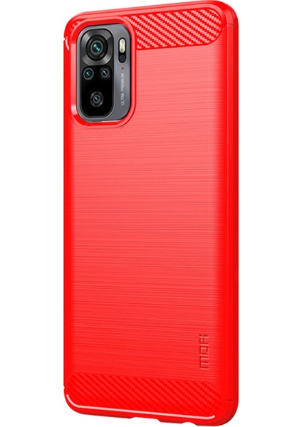 Xiaomi Redmi Için Karbon Fiber Fırça Tpu Kapağı Not 10 4g/redmi Not 10S/POCO M5S 4g-Red (Yurt Dışından) fiyatları