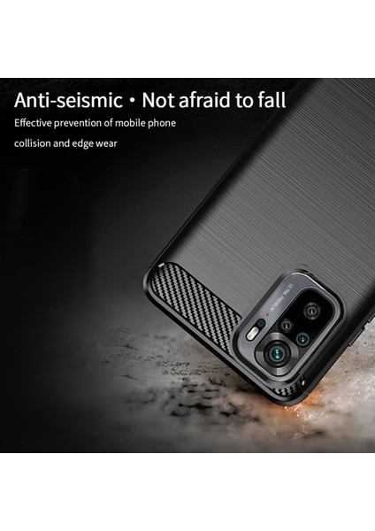 Xiaomi Redmi Için Karbon Fiber Fırça Tpu Kapağı Not 10 4g/redmi Not 10S/POCO M5S 4g-Red (Yurt Dışından) indirimleri
