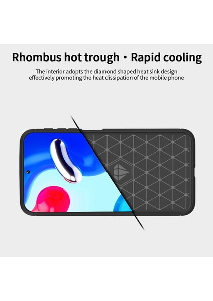 Xiaomi Redmi Için Not 11 4g (Qualcomm)/not 11S 4g Tpu Koruyucu Fırçalanmış Yüzey Karbon Fiber Cep Telefon Kılıfı Kapak Mavisi (Yurt Dışından) fırsatları