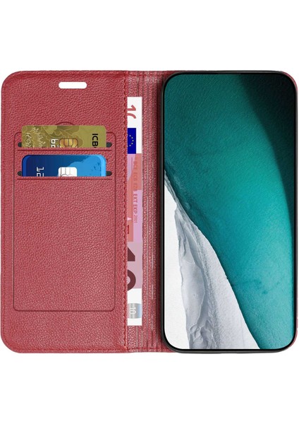 Xiaomi Redmi Için Not 10T 5g/not 10 5g/poco M3 Pro 5g/4g Folio Flip Telefon Kılıfı Pot Desenli Pu Deri Cüzdan Kapağı Stand-Kırmızısı (Yurt Dışından)