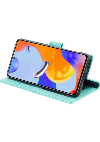 Xiaomi Redmi Not Not Note 12 Pro 4g/11 Pro 4g (Mediatek)/redmi Note 11 Pro 5g (Qualcomm) Pu Deri+Iç Tpu Kapak Stand Stand Mandala Çiçek Flip Cüzdan Kılıfı Kayış Yeşili (Yurt Dışından) fırsatları