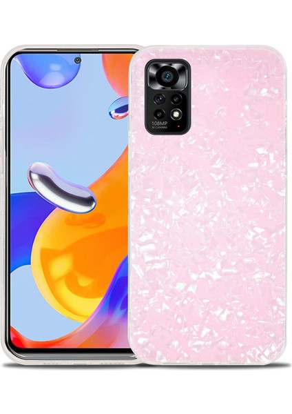 Xiaomi Için Redmi Note 11 4g (Qualcomm)/redmi Note 11S 4g Imd Tasarım Telefon Kılıfı Çift Katmanlı Akrilik Destek+Tpu Çizgiye Karşı Çizelge Kapak Pembe (Yurt Dışından)