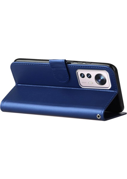 Xiaomi 12 Pro 5g/12 Pro (Boyut) Için 5G/12S Pro 5g Telefon Cüzdan Kılıfı Katlanabilir Stand Pu Deri Telefon Kapağı Strap-Mavi ile (Yurt Dışından) fiyatları
