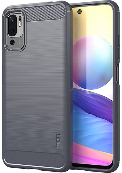 Xiaomi Redmi Için Karbon Fiber Fırçalanmış Esnek Tpu Telefon Kapağı Not 10 5g/poco M3 Pro 5g-Gre (Yurt Dışından)