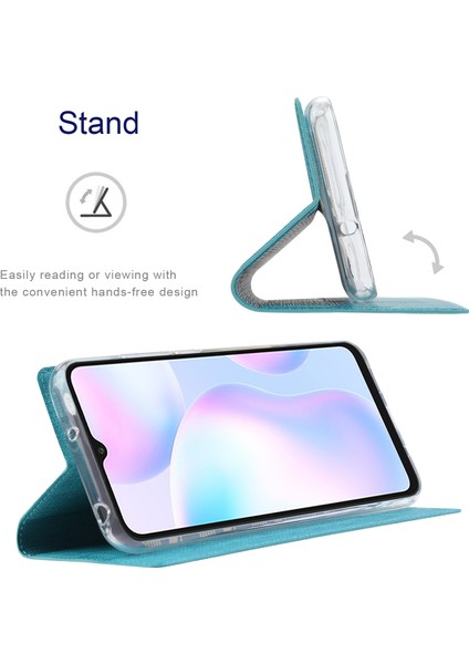 Otomatik Kapanış Pu Deri Manyetik Stand Tasarım Telefon Kapak Kabuğu Kart Tutucu ile Xiaomi 11T/XIAOMI 11T Pro-Blue (Yurt Dışından) fırsatları