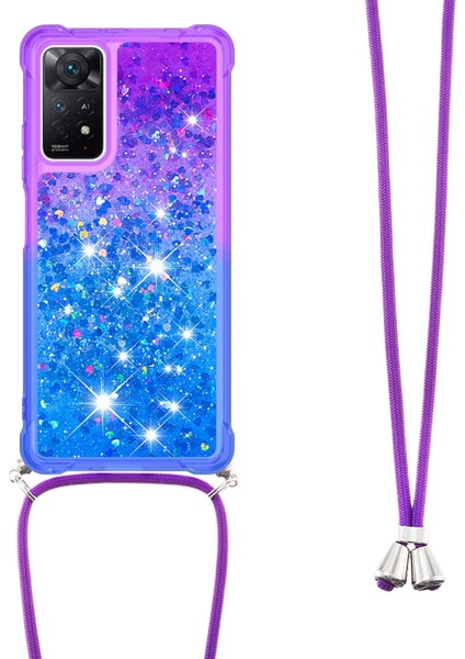 Xiaomi Redmi Için Note 12 Pro 4g/11 Pro 4g (Mediatek)/note 11 Pro 5g (Qualcomm) Defender Gradient Tpu Glitter Kılıf Akan Sıvı Hızlı ve Kradard-Doğru/mavi ile (Yurt Dışından)
