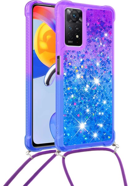 Xiaomi Redmi Için Note 12 Pro 4g/11 Pro 4g (Mediatek)/note 11 Pro 5g (Qualcomm) Defender Gradient Tpu Glitter Kılıf Akan Sıvı Hızlı ve Kradard-Doğru/mavi ile (Yurt Dışından) fiyatları