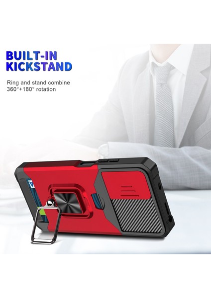 Xiaomi Için Redmi Note 11 4g (Qualcomm)/redmi Note 11S 4g Iyi Korumalı Pc+Tpu Kamera Kaydırıcı Anti-Güz Anti Kart Yuvası+Metal Kickstand Tasarım Kılıfı Kabuk-Blackish Green (Yurt Dışından) modelleri