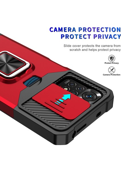 Xiaomi Için Redmi Note 11 4g (Qualcomm)/redmi Note 11S 4g Iyi Korumalı Pc+Tpu Kamera Kaydırıcı Anti-Güz Anti Kart Yuvası+Metal Kickstand Tasarım Kılıfı Kabuk-Blackish Green (Yurt Dışından) indirimleri