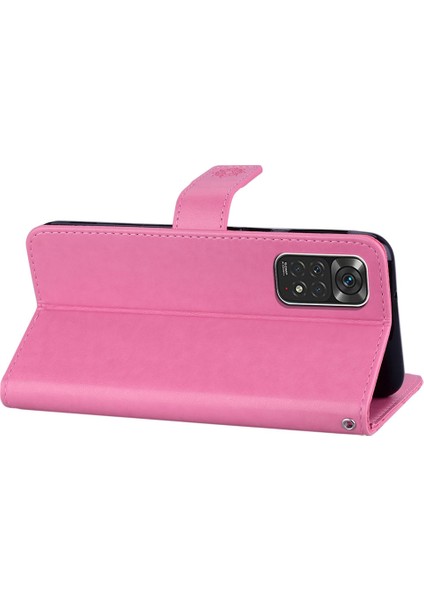 Xiaomi Redmi Için Note 12 Pro 4g/11 Pro 4g (Mediatek)/note 11 Pro 5g (Qualcomm) Baskılı Baykuş Çiçek Deseni Pu Deri Flip Telefon Kılıfı Stand Kapak Çizgisi (Yurt Dışından) modelleri