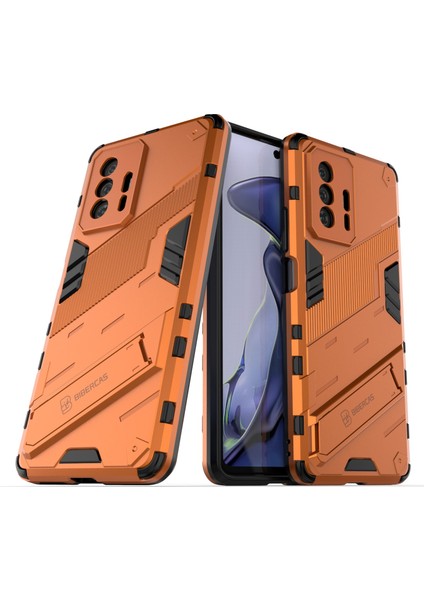 Kickstand Çift Katman Sert Pc Yumuşak Tpu Xiaomi 11T/ 11T Pro-Pro-Onge Için Sağlam Koruyucu Telefon Kılıfı (Yurt Dışından)