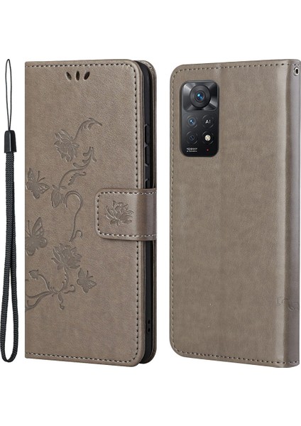 Xiaomi Redmi Için Note 12 Pro 4g/11 Pro 4g (Mediatek)/note 11 Pro 5g (Qualcomm) Baskısı Kelebek Çiçek Cüzdanı Kap Kapağı (Yurt Dışından)