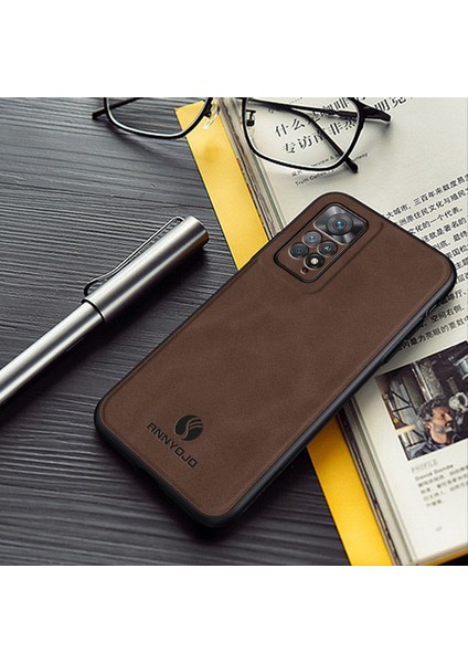 Xiaomi Redmi Için Annyojo Note 11 Pro 4g (Mediatek)/note 11 Pro 5g (Qualcomm) Pu Deri+Pc+Tpu Telefon Koruyucu Kılıf Metal Metal Yeşil Yeşil (Yurt Dışından) fırsatları