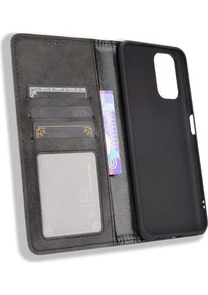 Manyetik Vintage Style Telefon Kılıfı Cüzdan Stand Deri Kapak Xiaomi Poco M5S 4g/redmi Not 10 4g/not 10S 4g/poco M5S 4g-Black (Yurt Dışından) fırsatları