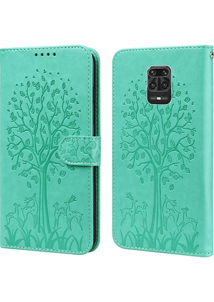 Baskılı Elk ve Ağaç Deseni Cüzdan Deri Deri Telefon Kılıfı Xiaomi Redmi Için Stand Standı Kabuğu Note 10 Lite-Green (Yurt Dışından) fiyatları