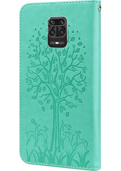 Baskılı Elk ve Ağaç Deseni Cüzdan Deri Deri Telefon Kılıfı Xiaomi Redmi Için Stand Standı Kabuğu Note 10 Lite-Green (Yurt Dışından) fırsatları