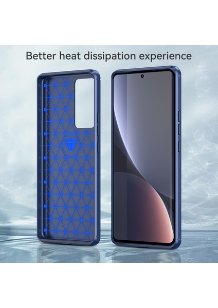 Xiaomi 12 Pro 5g /12S Pro 5g /12 Pro (Boyut) 5g Tpu Kılıf Fırçalanmış Yüzey 1.8mm Karbon Fiber Doku Çizgi Anti-Çizgi Toz Geçirmez Telefon Kapak Mavisi (Yurt Dışından) indirimleri