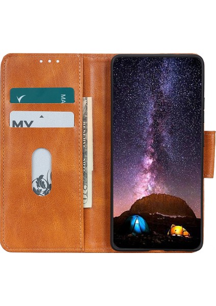 Xiaomi 12 Pro 5g /12S Pro 5g /12 Pro (Boyut) 5g Çılgın At Dokusu Tam Koruma Pu Deri Cüzdan Stand Kapak Telefon Kahverengi (Yurt Dışından) fırsatları