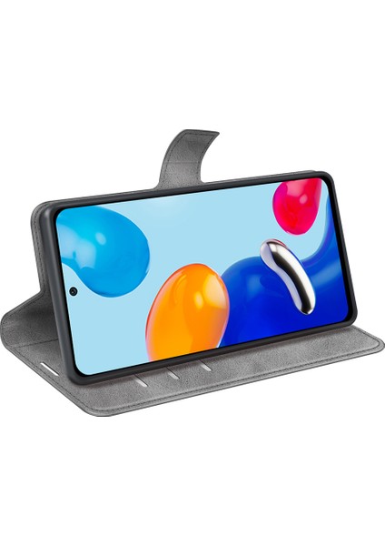 Xiaomi Için Redmi Note 11 4g (Qualcomm)/redmi Note 11S 4g Tam Koruma Dokulu Pu Deri Cüzdan Kılıfı Stand Manyetik Folio Telefon Kapak-Grey (Yurt Dışından) indirimleri