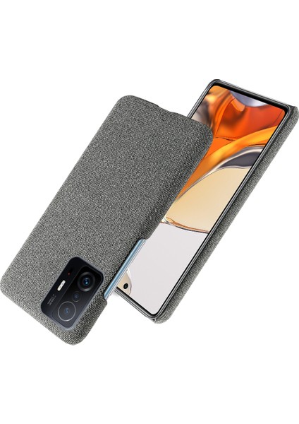 Xiaomi Için Dayanıklı Telefon Kabuğu Bez Kaplamalı Plastik Telefon Kasası 11T Pro/xiaomi 11T-GREY (Yurt Dışından)