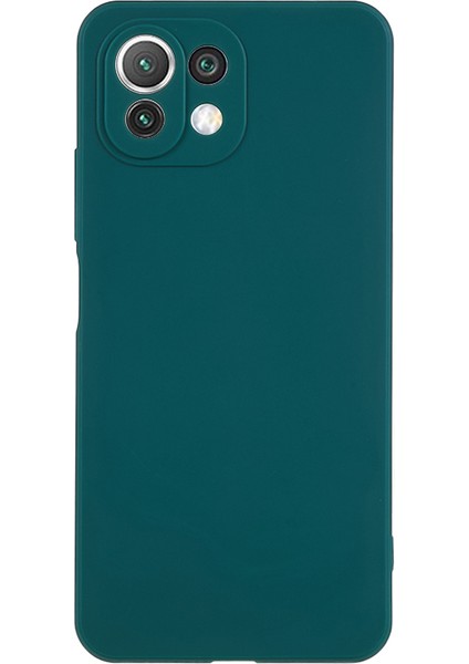 Xiaomi 11 Lite 5g Ne/mı 11 Lite 4g/5g Tpu Telefon Kılıfı Kesin Kesim Düz Kenar Geri Kapak-Army Yeşil (Yurt Dışından)