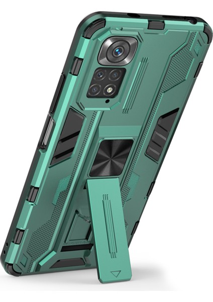 Xiaomi Redmi Için Note 11 4g (Qualcomm)/not 11S 4g Anti-Fall Anti-Fall Koruması Yumuşak Tpu Sert Pc Telefon Vaka Kickstand Kapak-Yeşil (Yurt Dışından) fiyatları
