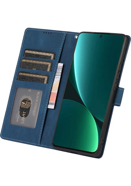 Xiaomi 12 Pro 5G/12S Pro 5g/12 Pro (Boyut) 5g Şok Dayanıklı Flip Deri Cüzdan Kılıfı Manyetik Anti-Çizelge Kapak Standı Bilek Kayış Mavisi (Yurt Dışından) modelleri