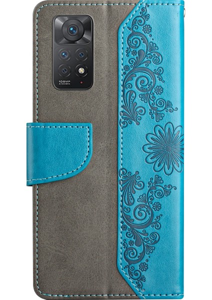Xiaomi Redmi Için Note 12 Pro 4g/11 Pro 4g (Mediatek)/note 11 Pro 5g (Qualcomm) Telefon Kılıfı Şok Geçirmez Pu Deri Kapak Kelebek Çiçek Baskılı Telefon Koruyucu Cüzdan Stand (Yurt Dışından) fırsatları