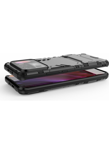 2'de 1 Hibrit Telefon Koruyucu Xiaomi Mi 11 Ultra-Black Için Kickstand Tasarım ile Tam Koruma Kapağı Kılıfı (Yurt Dışından)