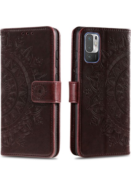 Basılı Mandala Çiçek Cüzdan Deri Kılıfı Xiaomi Redmi Için Kayış (Yurt Dışından)