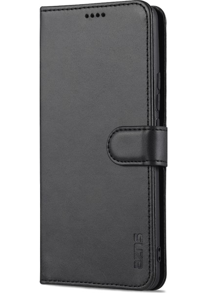 Cüzdan Kılıfı Pu Deri Deri Şok-Absorban Tampon Stand Manyetik Kapanma Flip Folio Kapak Xiaomi Mi 11 Ultra-Black (Yurt Dışından)