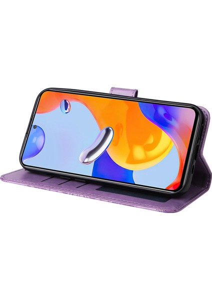 Xiaomi Redmi Için Note 12 Pro 4g/11 Pro 4g (Mediatek)/note 11 Pro 5g (Qualcomm)/note 11E Pro 5g Ayçiçeği Baskılı Pu Deri Stand Kılıfı Cüzdanlı Telefon Kapağı Kayış-Doğru (Yurt Dışından) fırsatları