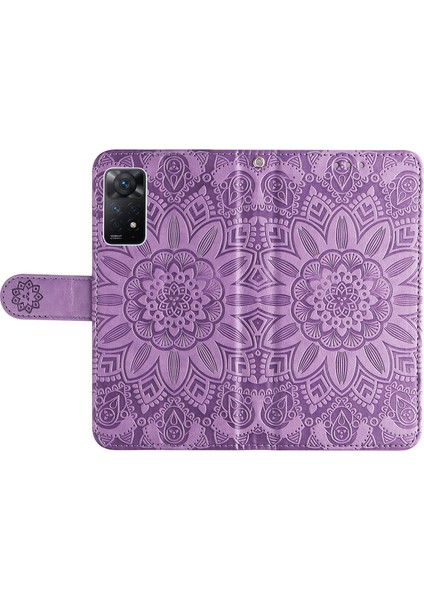 Xiaomi Redmi Için Note 12 Pro 4g/11 Pro 4g (Mediatek)/note 11 Pro 5g (Qualcomm)/note 11E Pro 5g Ayçiçeği Baskılı Pu Deri Stand Kılıfı Cüzdanlı Telefon Kapağı Kayış-Doğru (Yurt Dışından) indirimleri