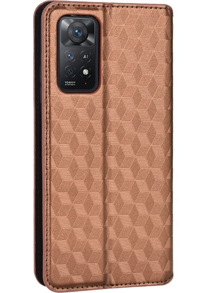 Xiaomi Redmi Için Note 11 Pro 4g (Mediatek)/note 11 Pro 5g (Qualcomm)/note 12 Pro 4g/note 11E Pro 5g Baskılı Rhombus Cüzdan Kılıf Katlanabilir Stand Deri Telefon Kapak-Kahverengi (Yurt Dışından) indirimleri