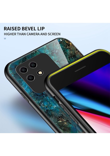 Xiaomi Redmi 10C Için Mayalı Desen Temperli Cam Kapak, Cilt Dostu Dokunmatik Desenli Cep Telefonu Kılıf Boşluğu Güvercin Mermeri (Yurt Dışından)