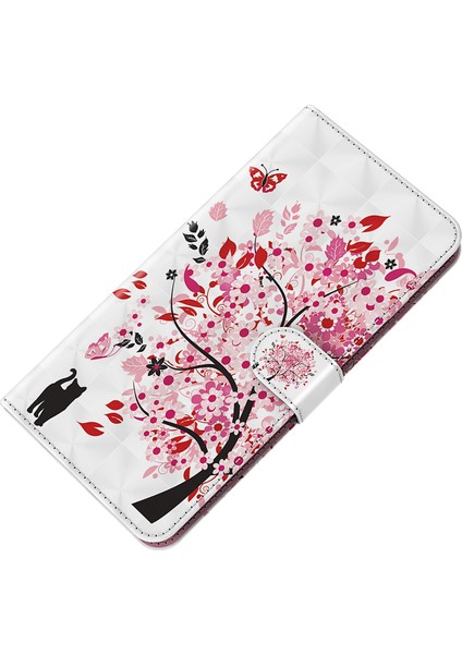 Xiaomi Redmi Için Note 12 Pro 4g/11 Pro 4g (Mediatek)/note 11 Pro 5g (Qualcomm) Cüzdan Telefon Kılıfı 3D Yaratıcı Desen Baskı Pu Deri Cüzdan Stand Özellik Flip Kapak Strap-Wish Ağacı (Yurt Dışından)