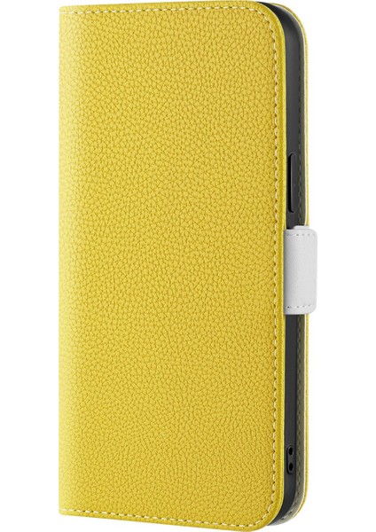 Xiaomi Mi Için 11 Lite 5g/4g/11 Lite 5g Ne Çok Alan Koruma Şeker Renk Cüzdan Stand Kılıfı Litchi Doku Pu Deri Anti-Sracratch Kapak Cep Telefonu Kabuk-Sarı (Yurt Dışından)