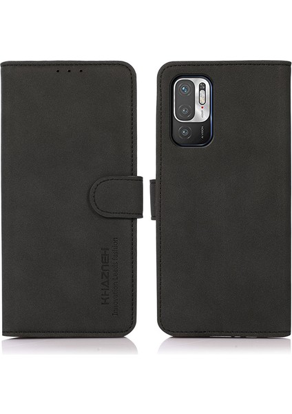 Khazneh Kaliteli Telefon Kılıfı Stand Cüzdan Deri Kapak Kılıfı Xiaomi Redmi Note 10 5g/poco M3 Pro 5g/4g (Yurt Dışından)