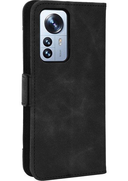Xiaomi 12 Pro 5g /12S Pro 5g /12 Pro (Boyut) 5g Manyetik Kapanış Şok Geçirmez Çok Kart Yuvaları Cüzdan Kılıfı Pu Deri Stand Flip Cep Telefonu Kapak Black (Yurt Dışından) modelleri